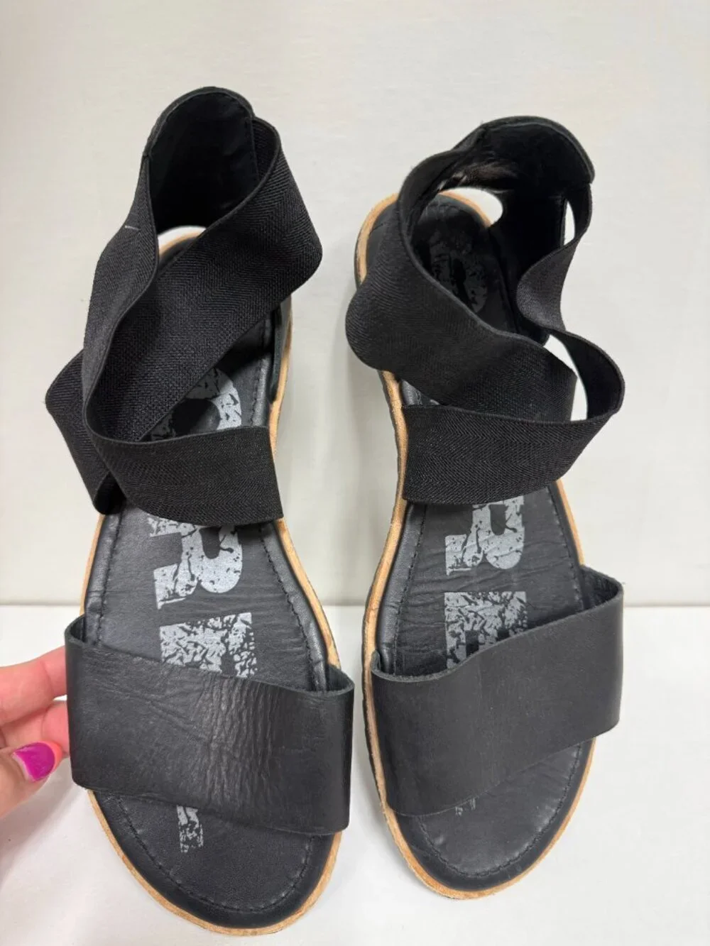 Sorel Ella Leather Cross Ankle Sandals